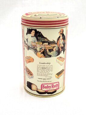 Vintage 1986 Baby Ruth Tin - Curtiss Candy Co. Replica Advertising Canister